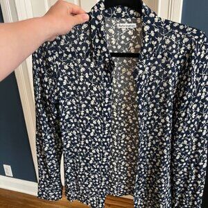 Reformation Floral Print Buttoned Down Long Sleeve
